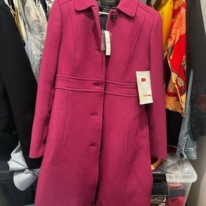 Jcrew lady day topcoat 4P berry pink